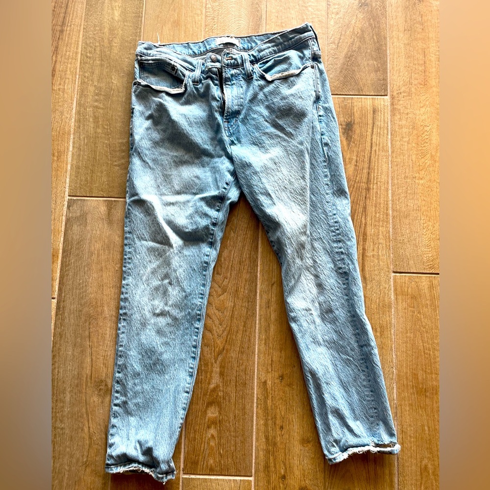 Madewell 36x30 Athletic Slim Jeans - Light Blue Wash